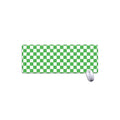 White And Green Checkered Print Extended Mouse Pad