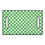 White And Green Checkered Print Golf Cart Seat Cover