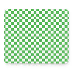 White And Green Checkered Print Mouse Pad