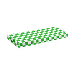 White And Green Checkered Print Piano Keyboard Cover