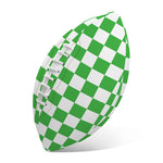 White And Green Checkered Print Rugby Ball