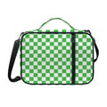 White And Green Checkered Print Shoulder Strap Bible Bag