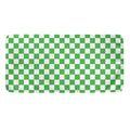 White And Green Checkered Print Towel