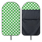 White And Green Checkered Print Waterproof Car Seat Cover