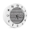 White And Grey Aztec Pattern Print Alarm Clock