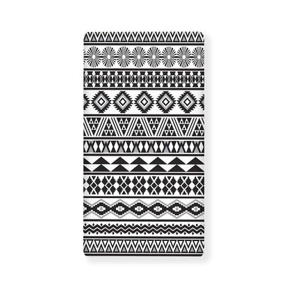 White And Grey Aztec Pattern Print Baby Crib Sheet