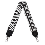 White And Grey Aztec Pattern Print Bag Strap