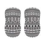 White And Grey Aztec Pattern Print Bar Stool Covers