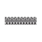 White And Grey Aztec Pattern Print Bed Runner