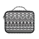 White And Grey Aztec Pattern Print Briefcase Bible Bag