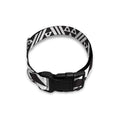 White And Grey Aztec Pattern Print Dog Collar
