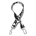 White And Grey Aztec Pattern Print Dog Seat Belt