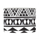 White And Grey Aztec Pattern Print Drum Lamp Shade