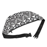 White And Grey Aztec Pattern Print Fanny Pack