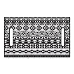 White And Grey Aztec Pattern Print Golf Cart Seat Cover