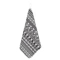 White And Grey Aztec Pattern Print Hand Towel