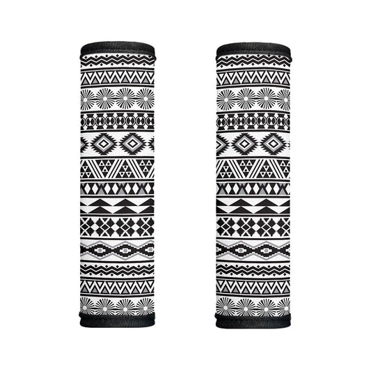 White And Grey Aztec Pattern Print Handle Covers