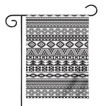 White And Grey Aztec Pattern Print House Flag