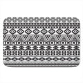 White And Grey Aztec Pattern Print Indoor Door Mat