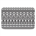 White And Grey Aztec Pattern Print Indoor Door Mat