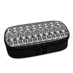 White And Grey Aztec Pattern Print Insulin Cooler Travel Case