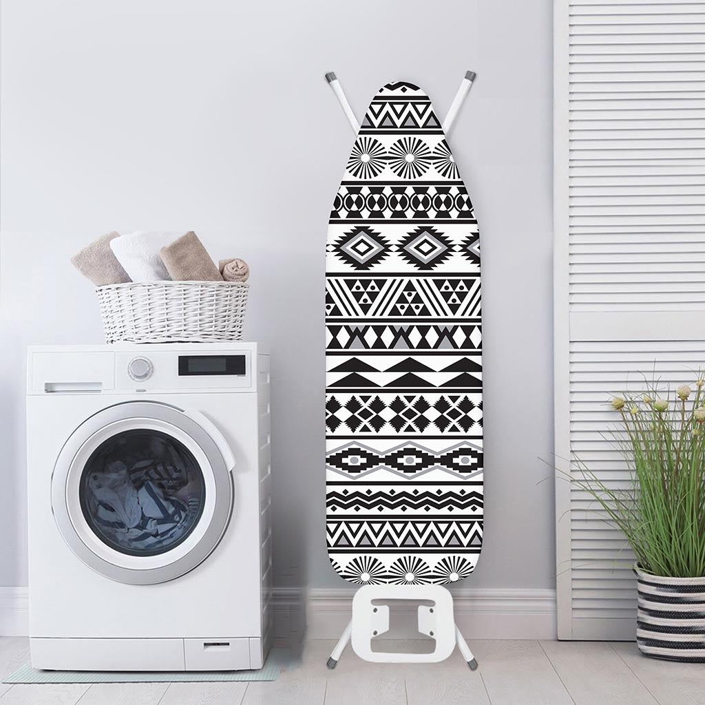 White And Grey Aztec Pattern Print Ironing Board Cover