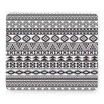 White And Grey Aztec Pattern Print Mouse Pad