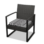 White And Grey Aztec Pattern Print Outdoor Seat Cushion Cover