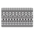 White And Grey Aztec Pattern Print Polyester Doormat