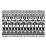 White And Grey Aztec Pattern Print Polyester Doormat