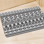 White And Grey Aztec Pattern Print Polyester Doormat