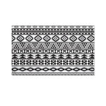 White And Grey Aztec Pattern Print Polyester Flag