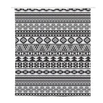White And Grey Aztec Pattern Print Polyester Shower Curtain