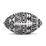 White And Grey Aztec Pattern Print Rugby Ball