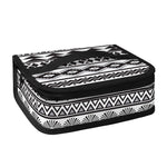 White And Grey Aztec Pattern Print Small Lunch Bag