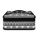 White And Grey Aztec Pattern Print Small Lunch Bag