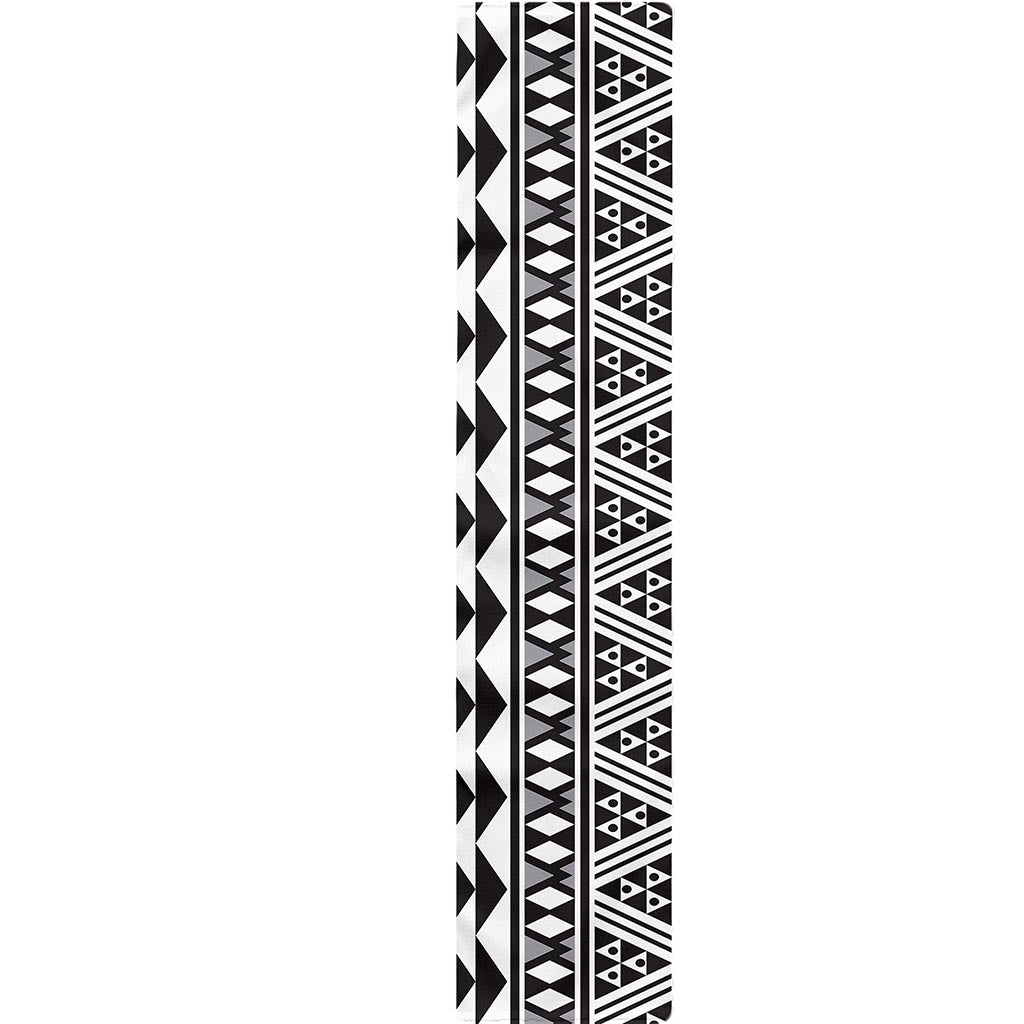 White And Grey Aztec Pattern Print Table Runner