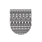 White And Grey Aztec Pattern Print Toilet Lid Cover