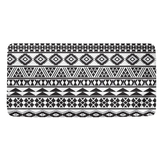 White And Grey Aztec Pattern Print Towel