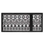 White And Grey Aztec Pattern Print Trifold Wallet