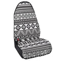 White And Grey Aztec Pattern Print Waterproof Car Seat Cover