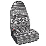 White And Grey Aztec Pattern Print Waterproof Car Seat Cover