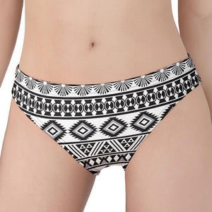 White And Grey Aztec Pattern Print Women's Panties