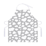 White And Grey Cow Print Adjustable Apron