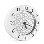 White And Grey Cow Print Alarm Clock