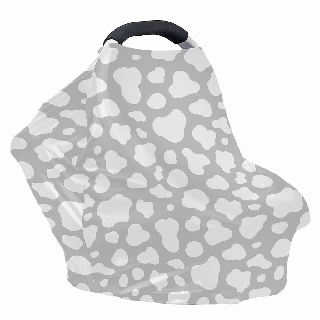 White And Grey Cow Print Baby Seat Cover