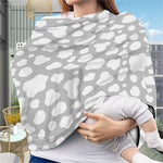 White And Grey Cow Print Baby Seat Cover