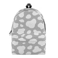 White And Grey Cow Print School Backpack