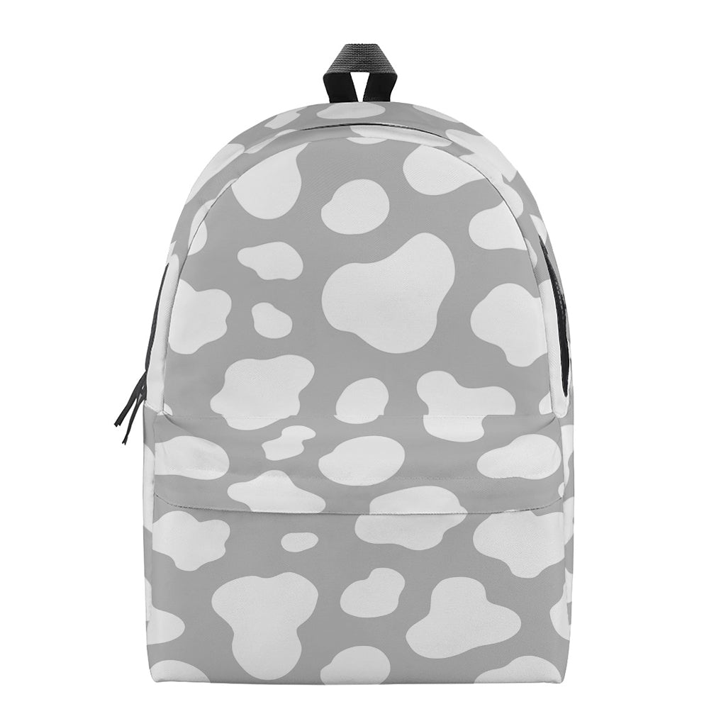 White And Grey Cow Print Backpack