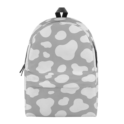 White And Grey Cow Print Backpack